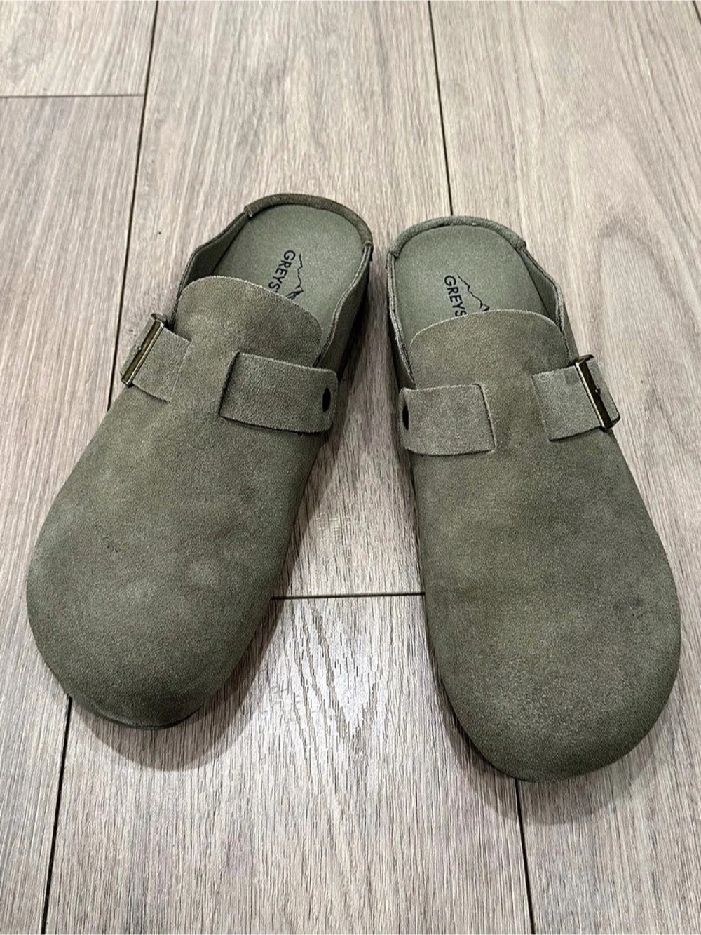 Greystone Florence Suede Clog Mules tan